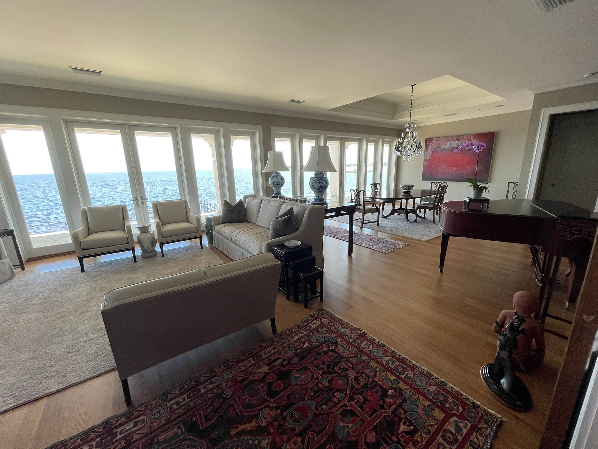 coastal living room hardwood floors